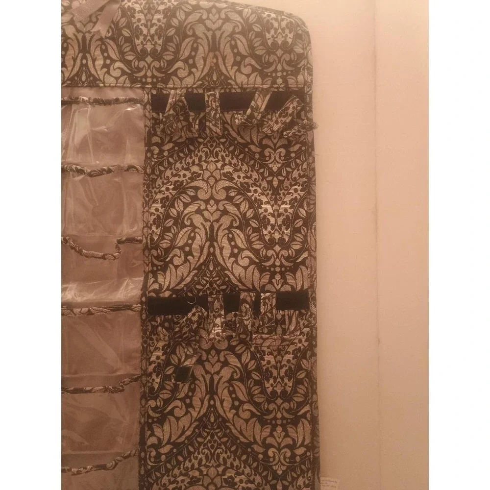 Hanging Black & Grey Jewelry/Make Up/Hair Organizer